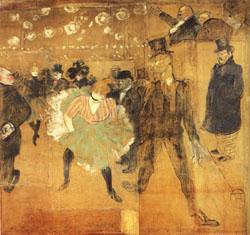 Henri De Toulouse-Lautrec Dancing at he Moulin Rouge oil painting image